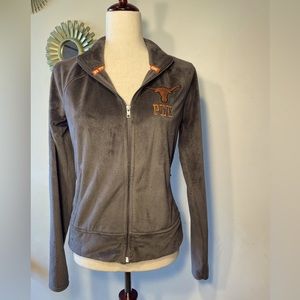 PINK Victoria's Secret Longhorn Football Zip-Up Jacket, Size - Small